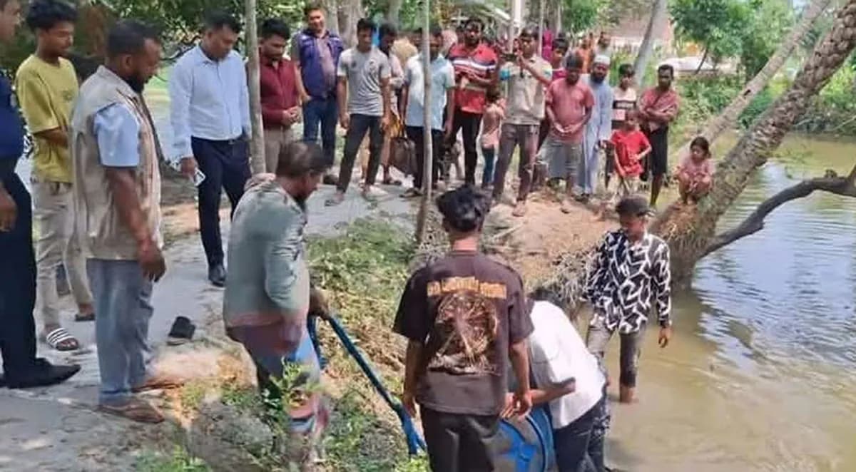 গোপালগঞ্জে পুকুরের পানির নিচে মিলল ২০০ লিটার ডিজেল, ১০হাজার টাকা জরিমানা